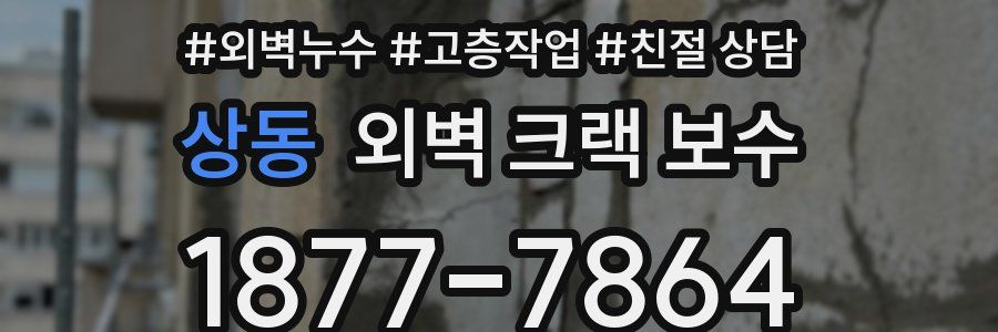 상동 외벽 크랙 보수