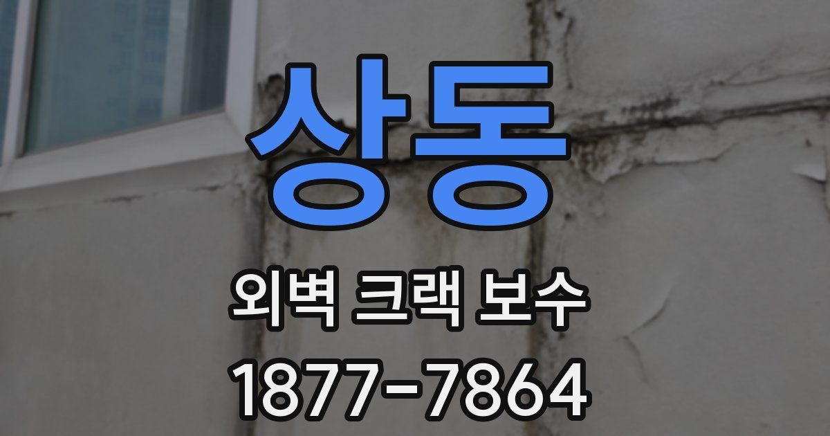상동 외벽 크랙 보수