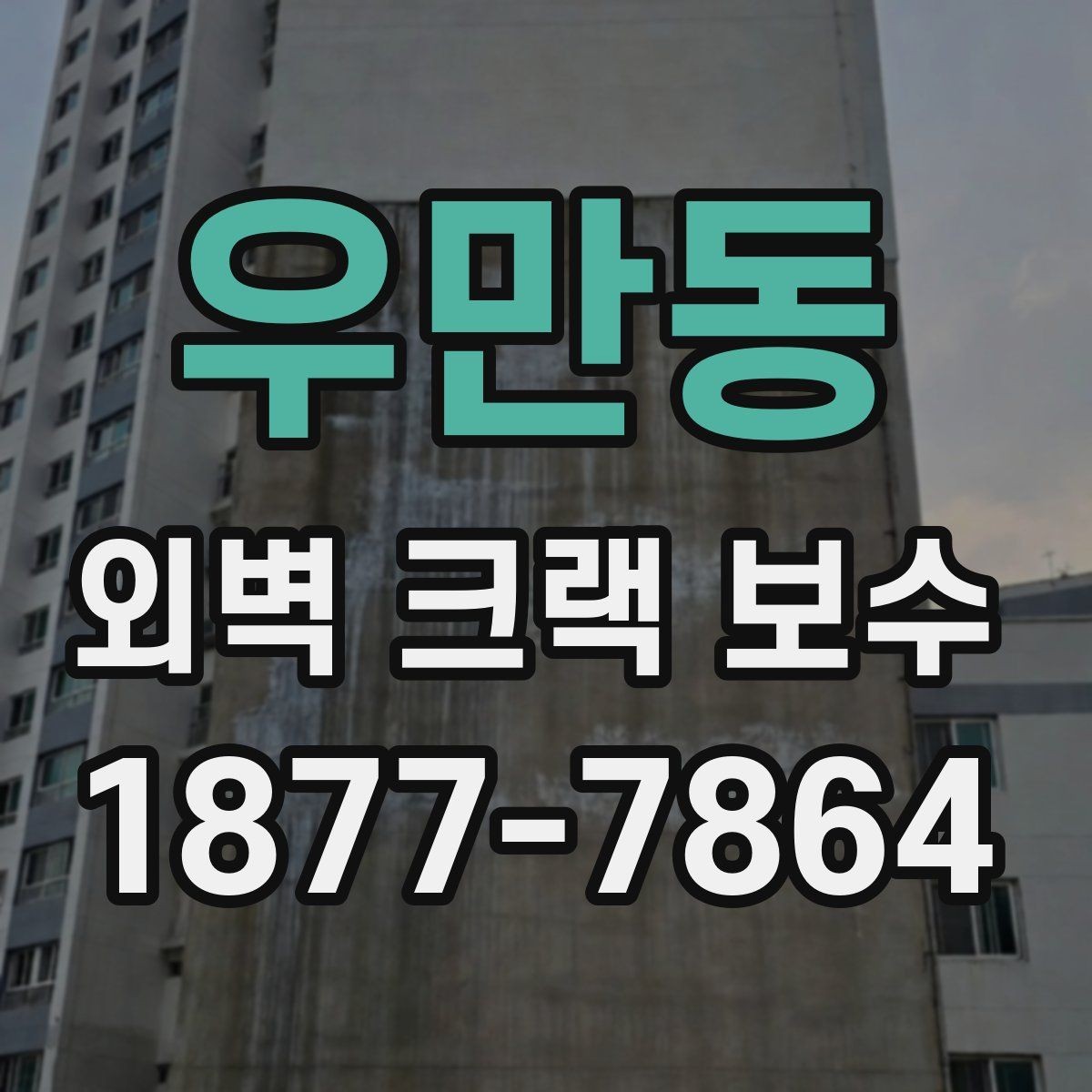 우만동 외벽 크랙 보수 전후 사진으로 확인하는 변화