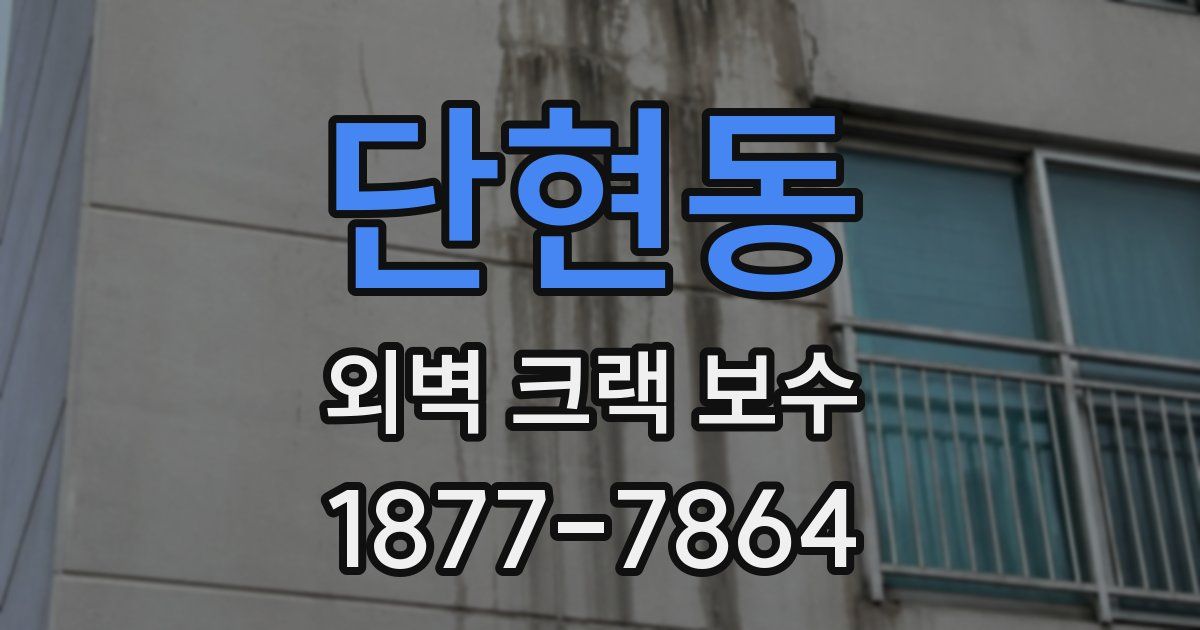 단현동 외벽 크랙 보수
