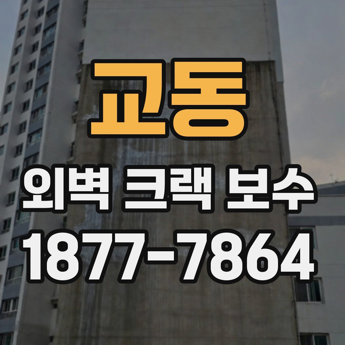 교동 외벽 크랙 보수