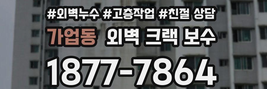 가업동 외벽 크랙 보수