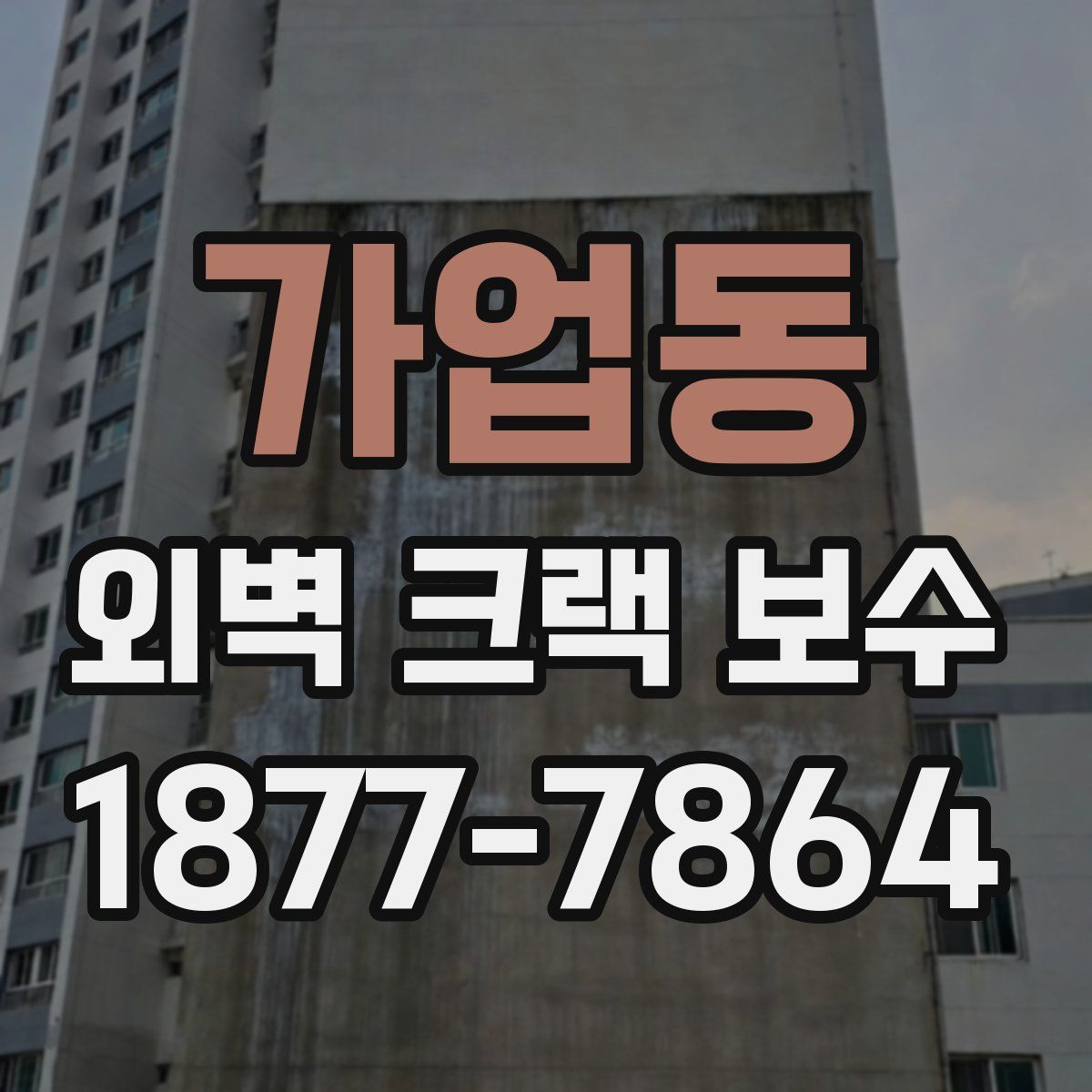 가업동 외벽 크랙 보수
