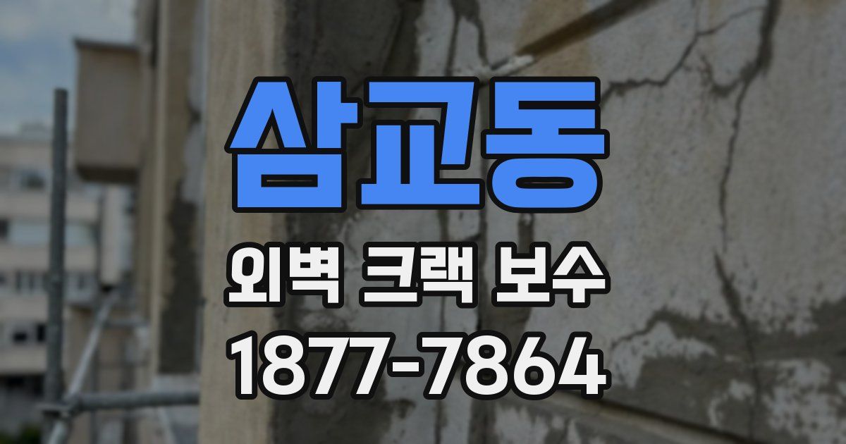 삼교동 외벽 크랙 보수