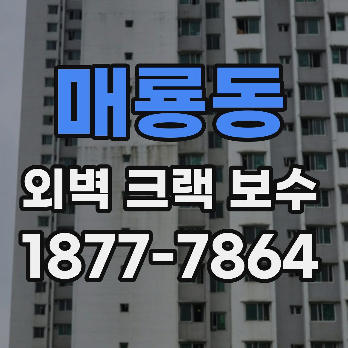 매룡동 외벽 크랙 보수