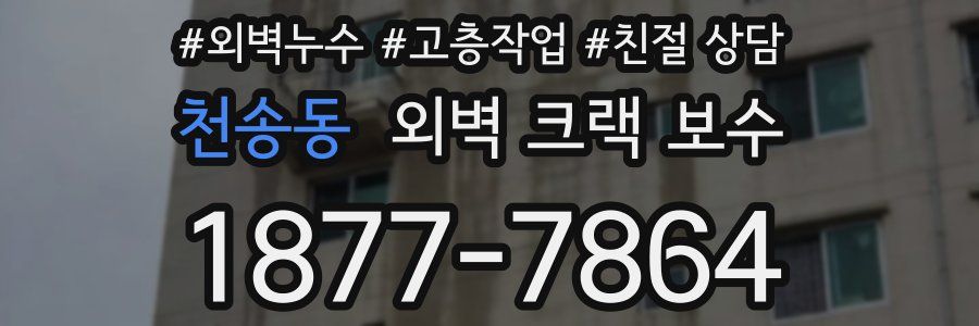 천송동 외벽 크랙 보수
