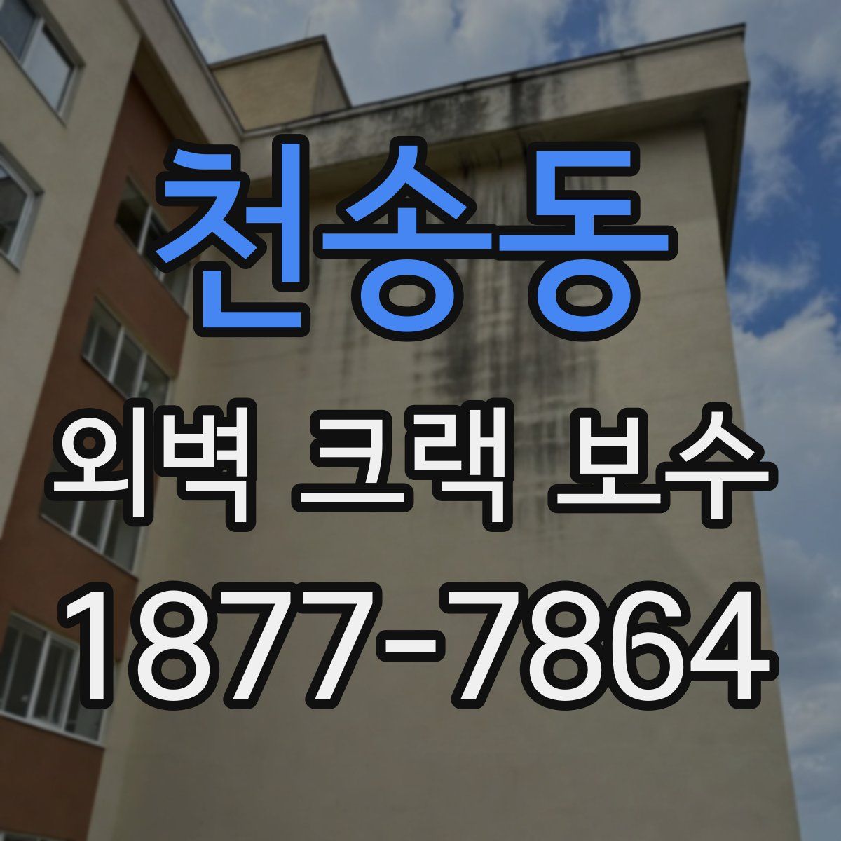 천송동 외벽 크랙 보수
