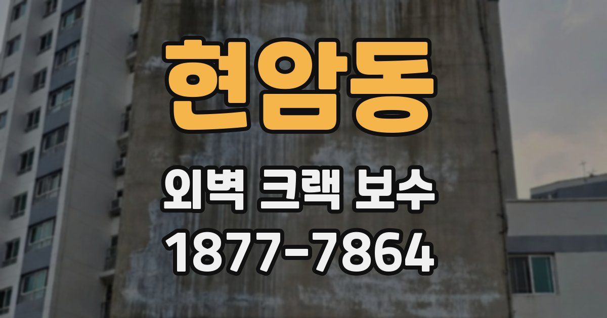현암동 외벽 크랙 보수