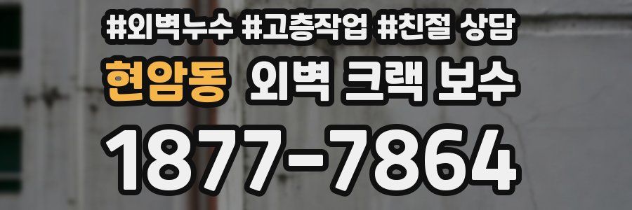 현암동 외벽 크랙 보수