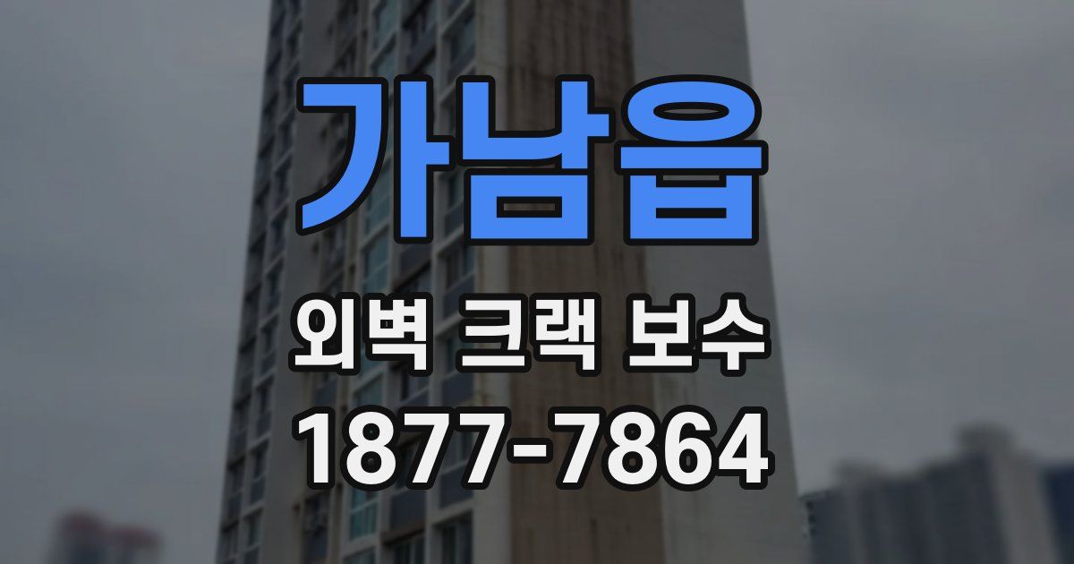 가남읍 외벽 크랙 보수