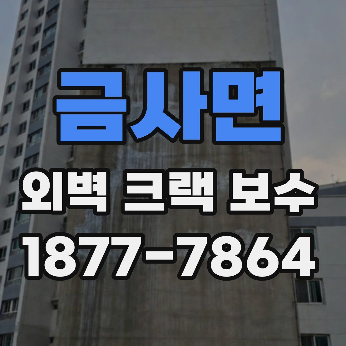 금사면 외벽 크랙 보수