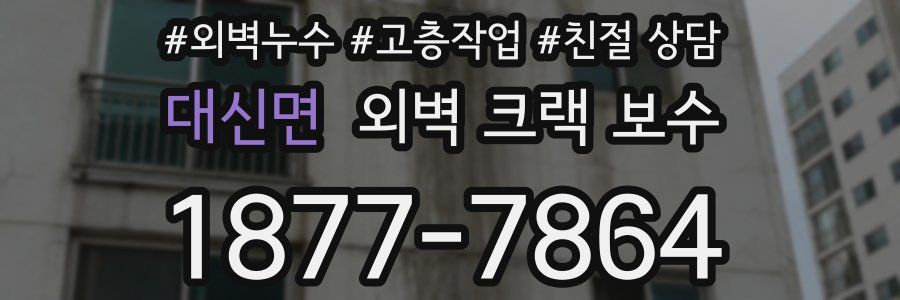 대신면 외벽 크랙 보수