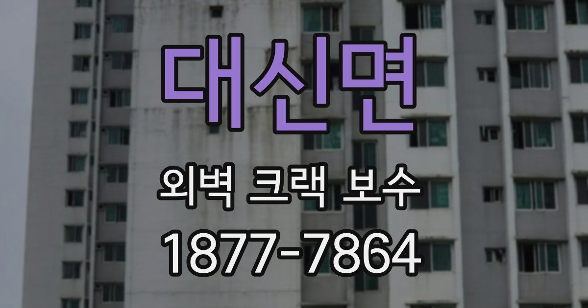 대신면 외벽 크랙 보수