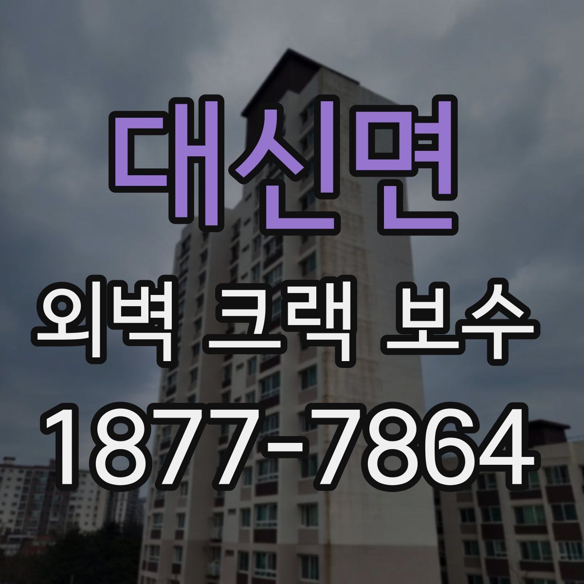 대신면 외벽 크랙 보수