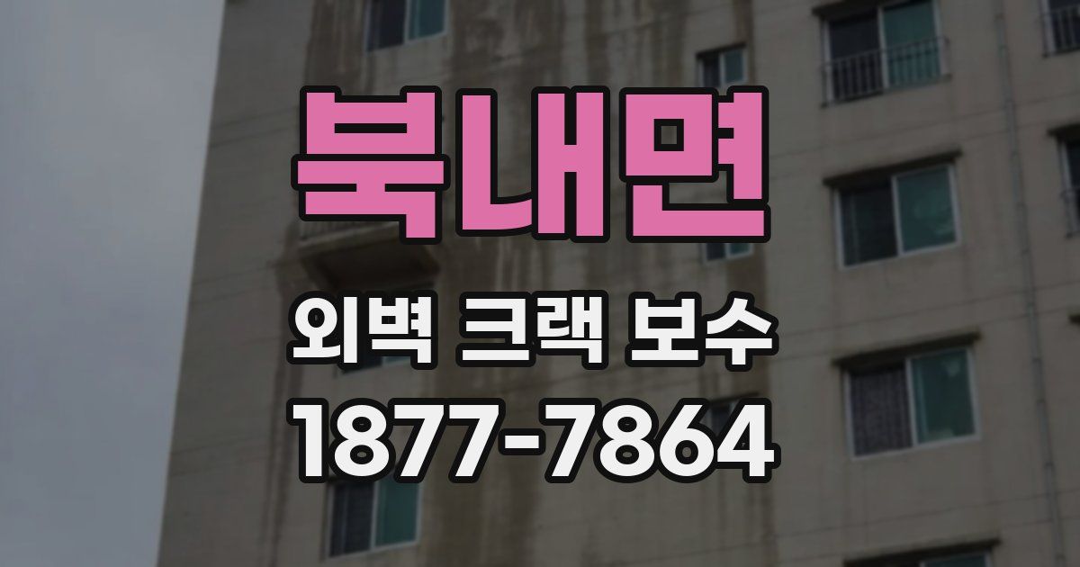 북내면 외벽 크랙 보수