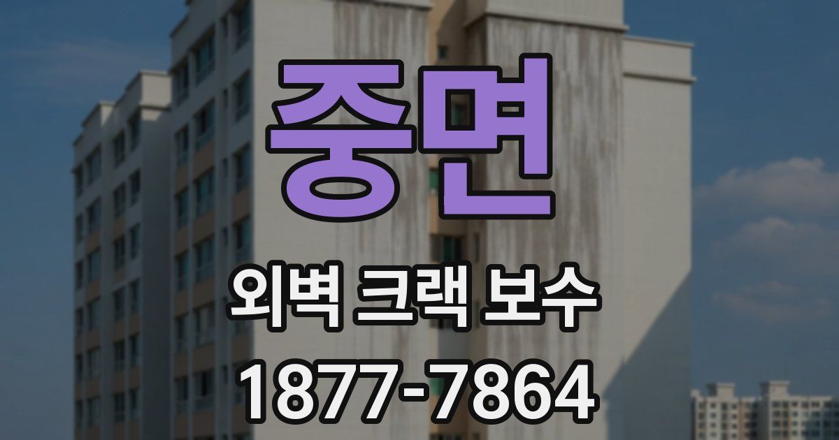 중면 외벽 크랙 보수