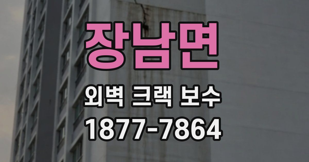 장남면 외벽 크랙 보수