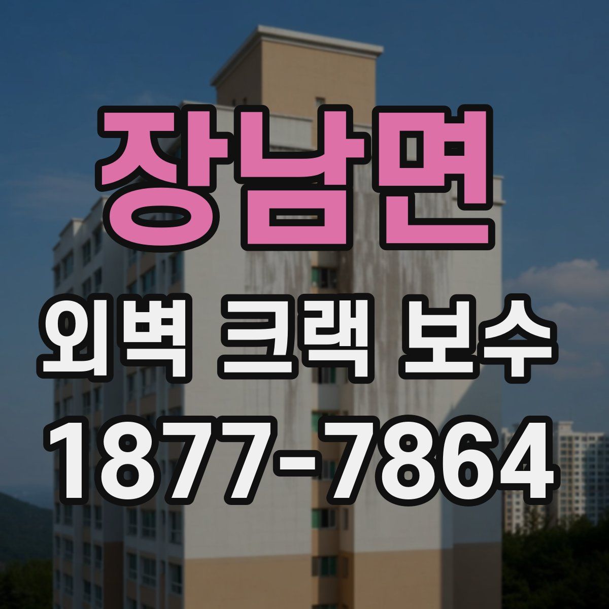 장남면 외벽 크랙 보수