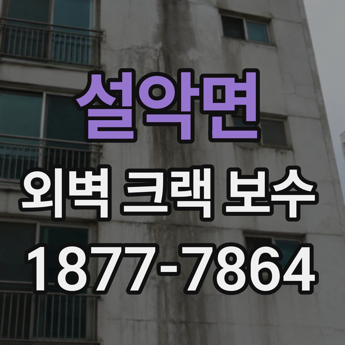 설악면 외벽 크랙 보수