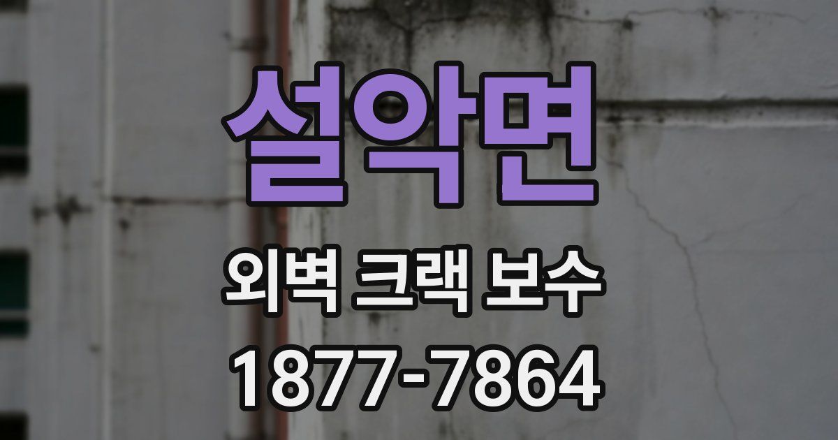 설악면 외벽 크랙 보수