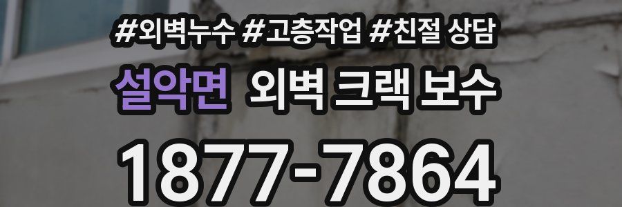 설악면 외벽 크랙 보수