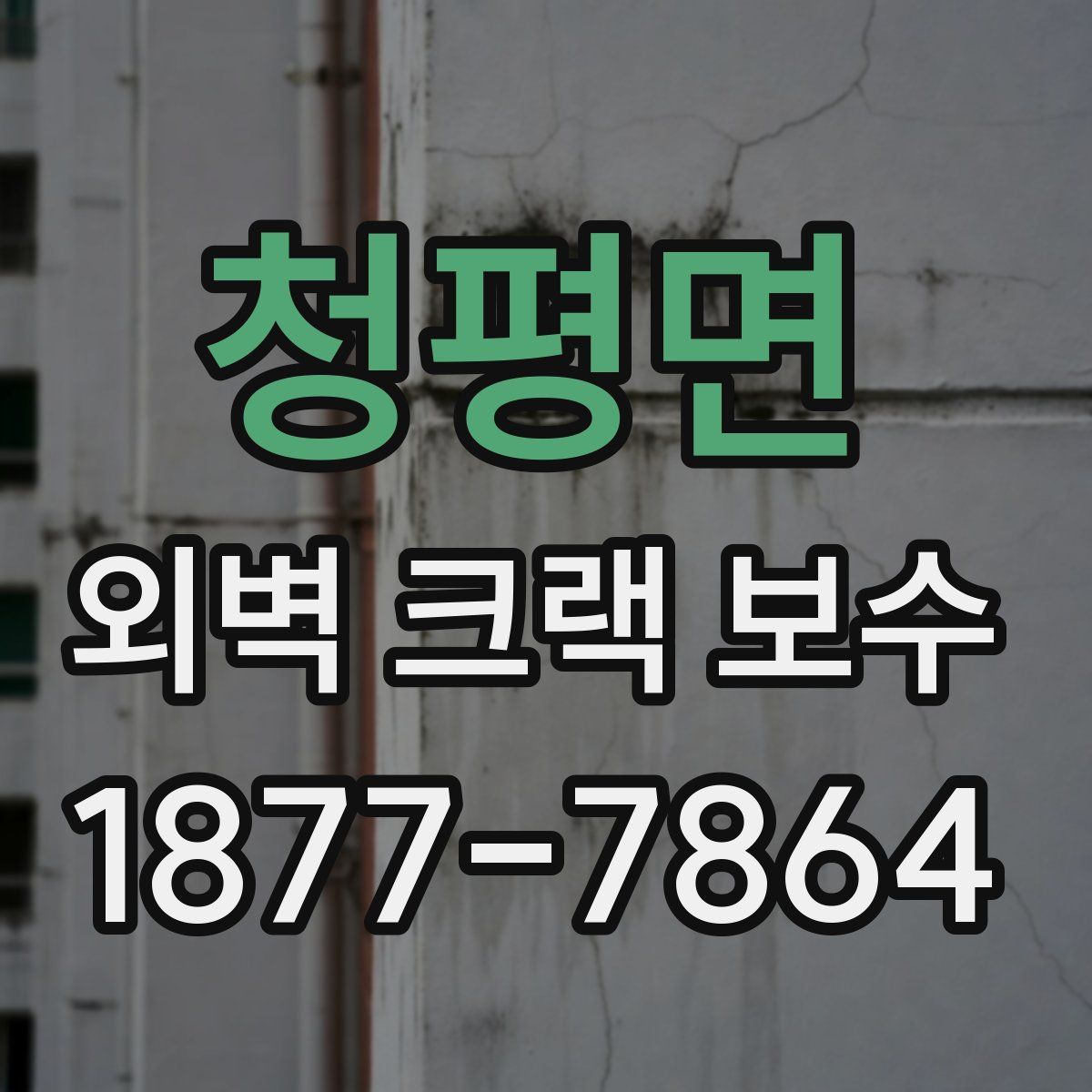청평면 외벽 크랙 보수