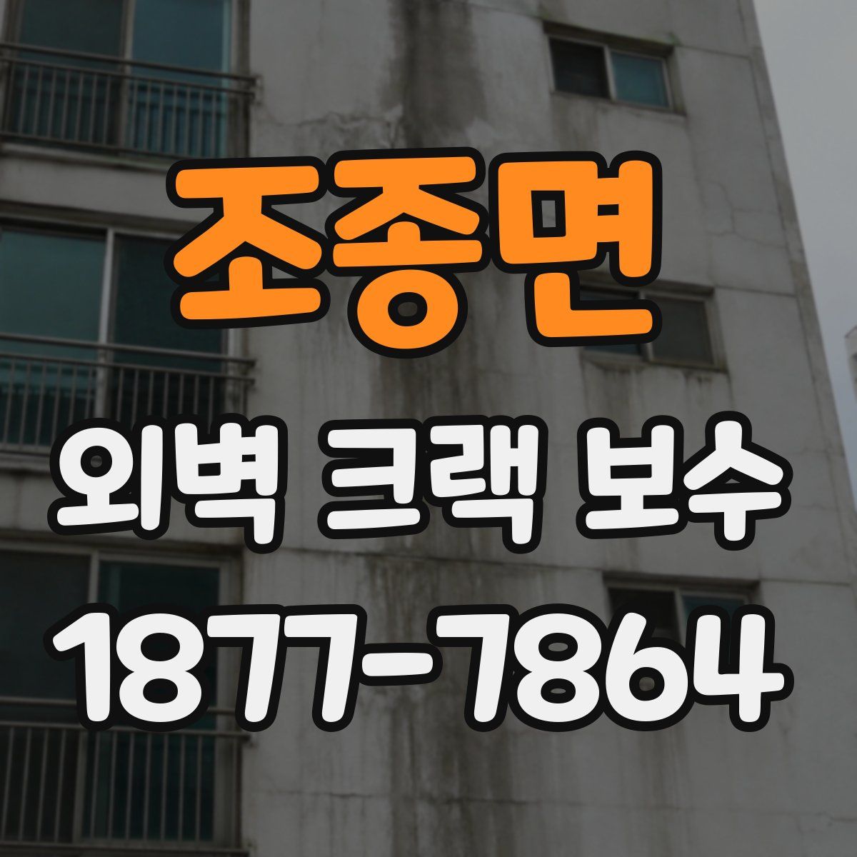 조종면 외벽 크랙 보수