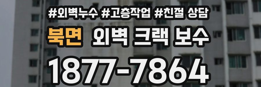 북면 외벽 크랙 보수