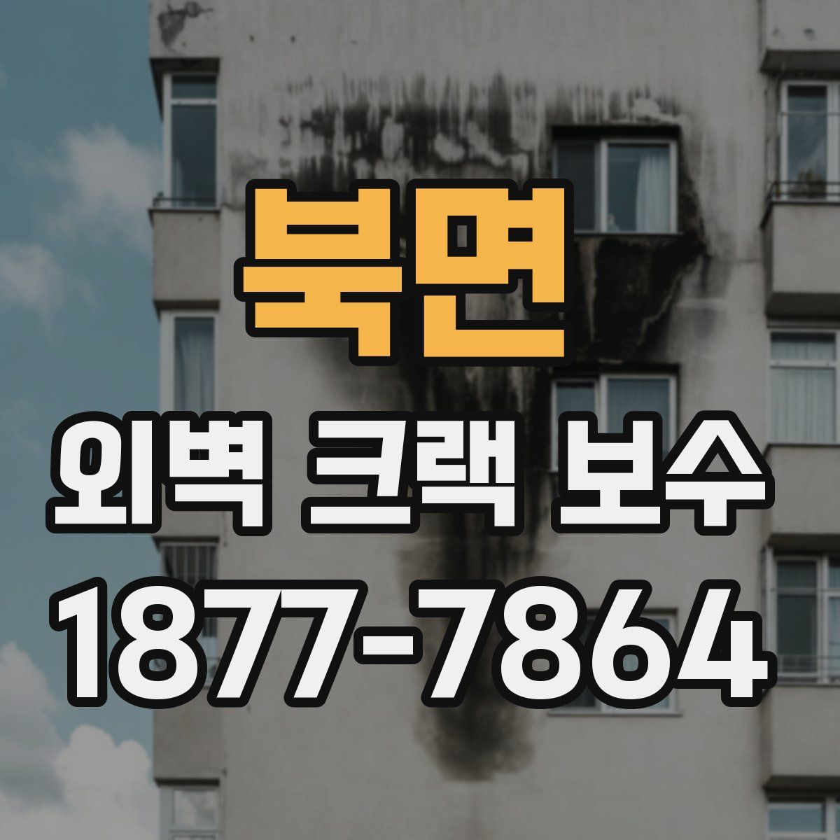 북면 외벽 크랙 보수