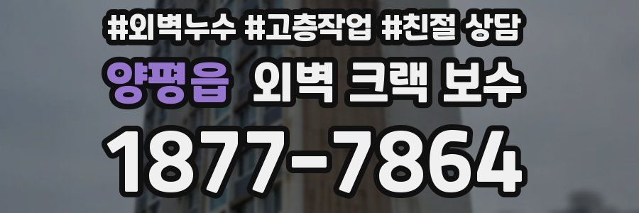 양평읍 외벽 크랙 보수