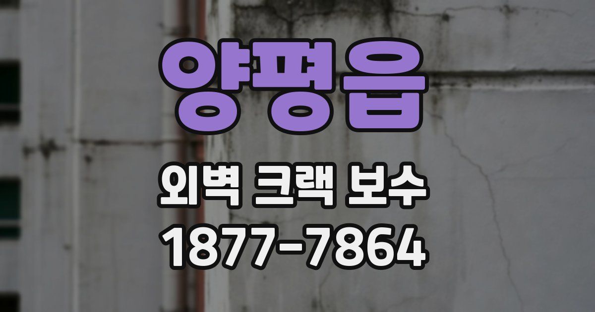 양평읍 외벽 크랙 보수
