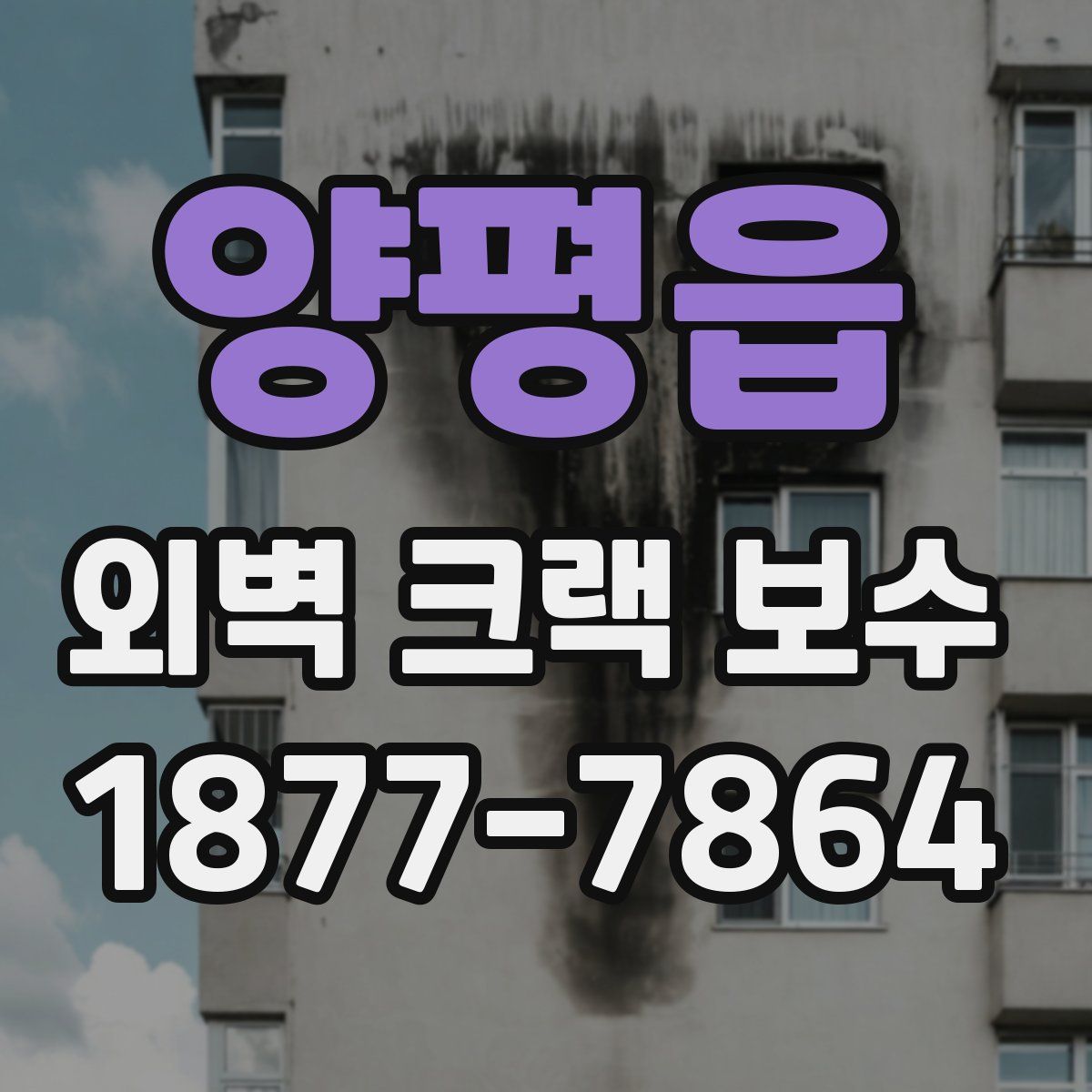 양평읍 외벽 크랙 보수