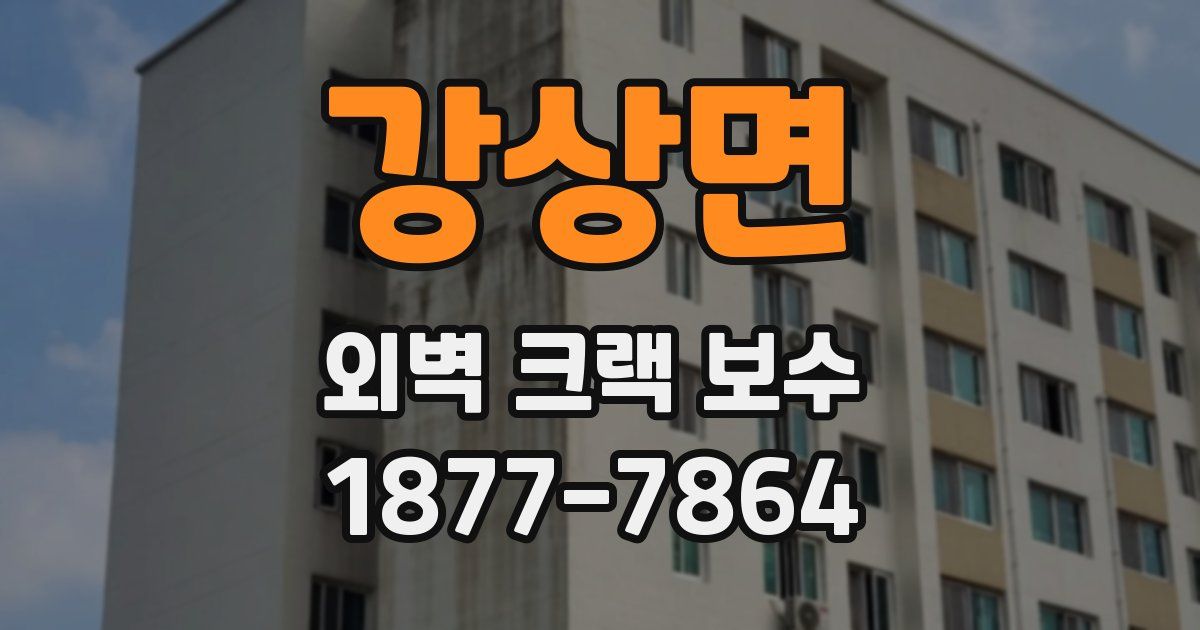 강상면 외벽 크랙 보수