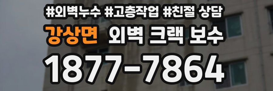 강상면 외벽 크랙 보수
