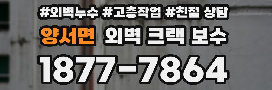 양서면 외벽 크랙 보수