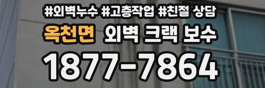 옥천면 외벽 크랙 보수