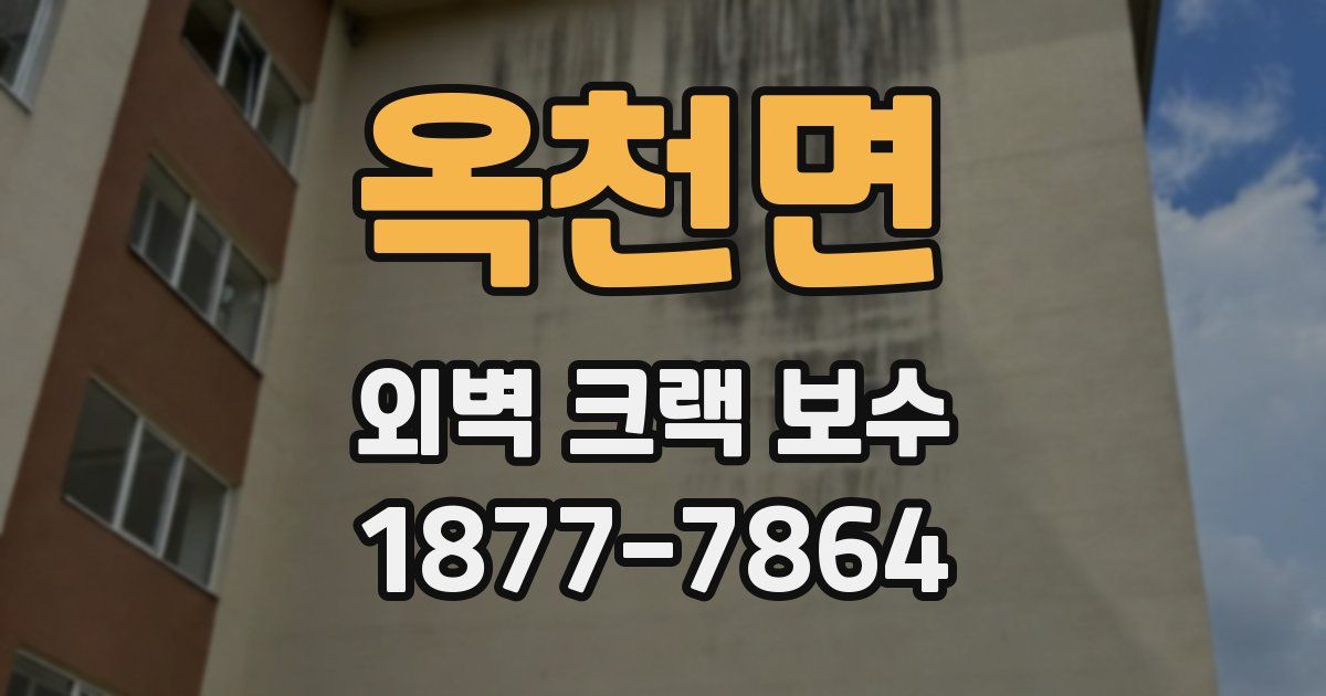옥천면 외벽 크랙 보수