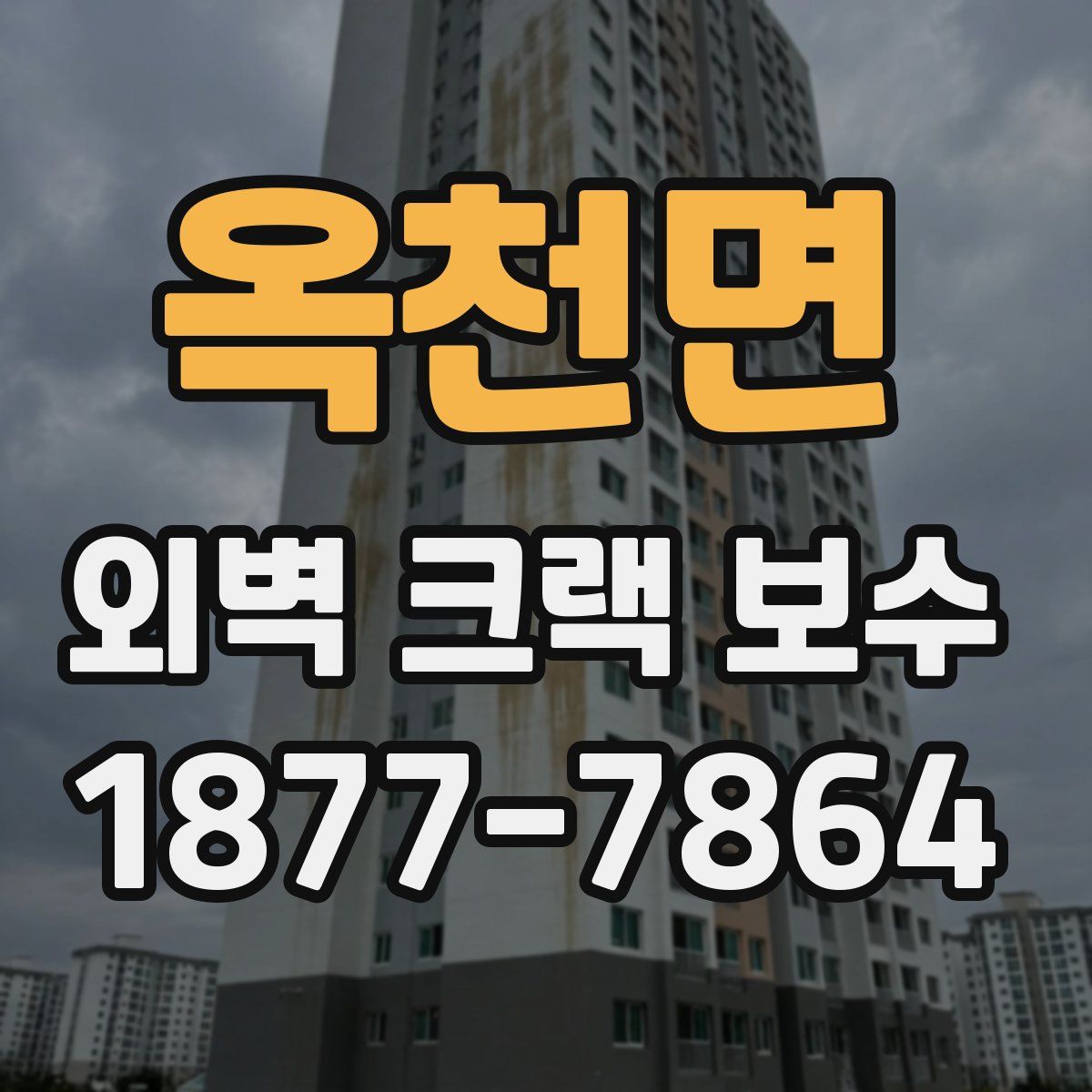 옥천면 외벽 크랙 보수