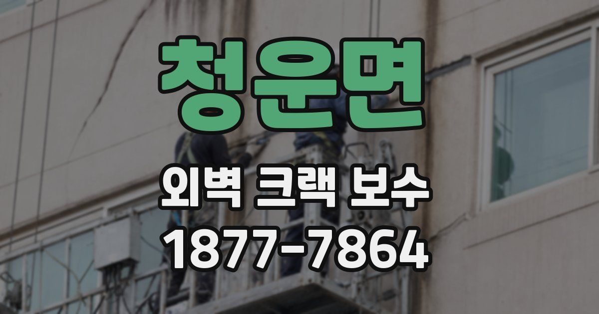 청운면 외벽 크랙 보수