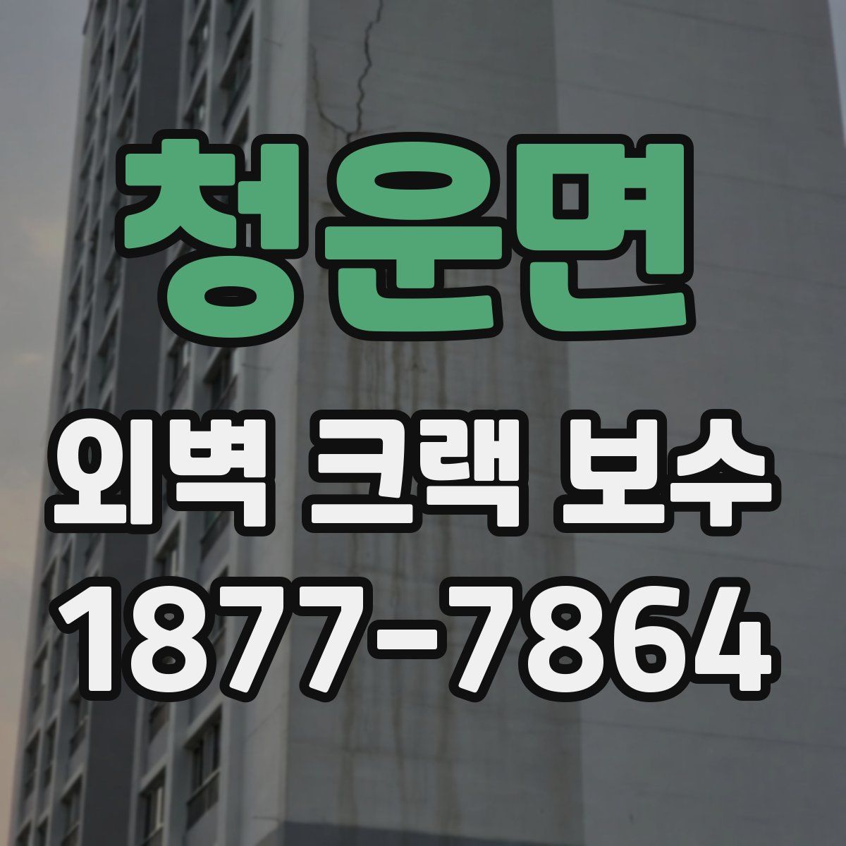 청운면 외벽 크랙 보수