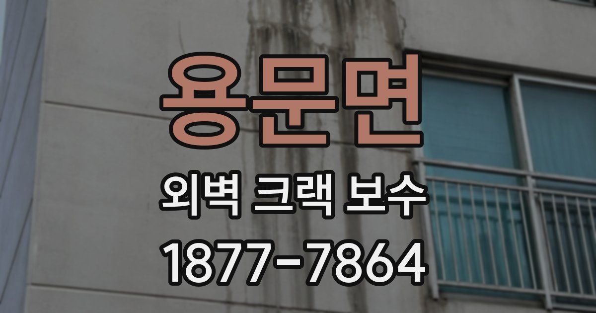 용문면 외벽 크랙 보수