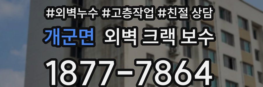 개군면 외벽 크랙 보수