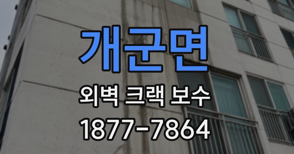 개군면 외벽 크랙 보수