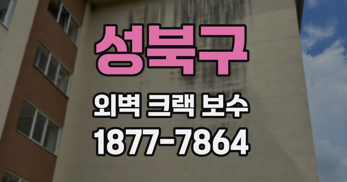 성북구 외벽 크랙 보수