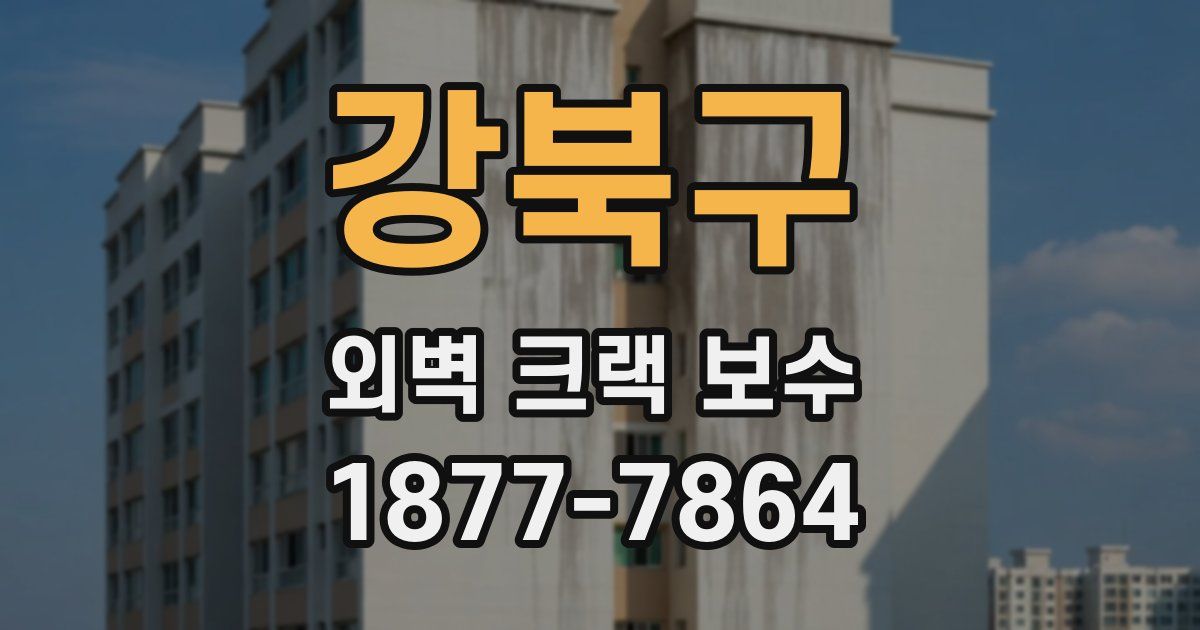 강북구 외벽 크랙 보수