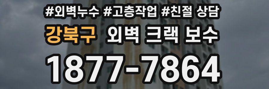 강북구 외벽 크랙 보수