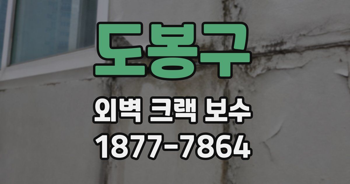 도봉구 외벽 크랙 보수