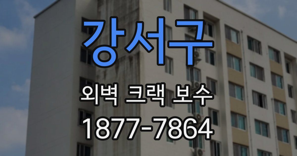 강서구 외벽 크랙 보수
