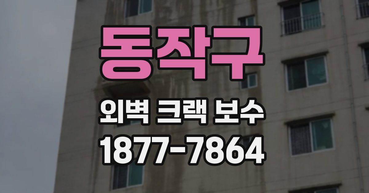 동작구 외벽 크랙 보수
