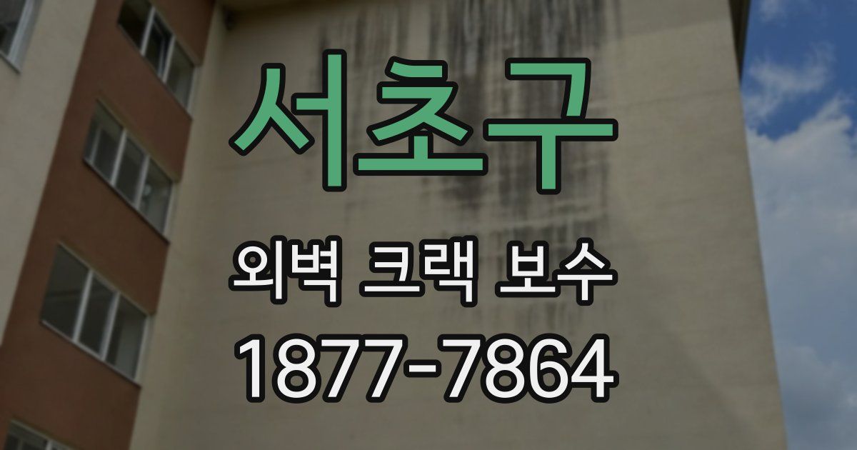 서초구 외벽 크랙 보수